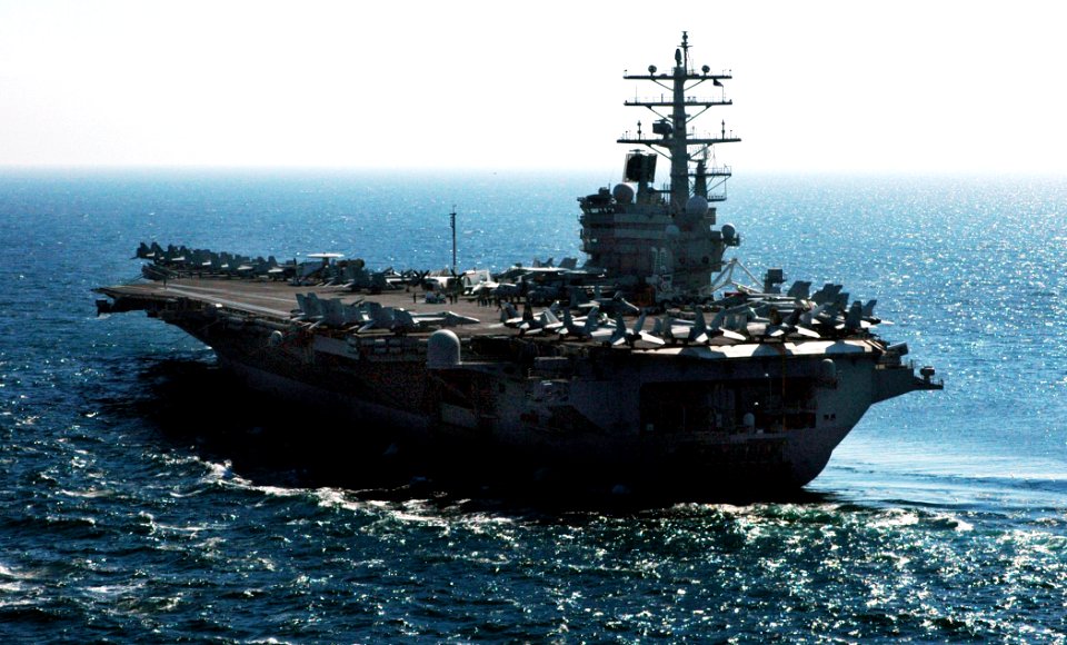 US Navy 060225-N-7130B-120 The Nimitz-class aircraft carrier USS Ronald Reagan (CVN 76) transit the Persian Gulf, as her crew support U.S. and coalition forces on the ground in Iraq