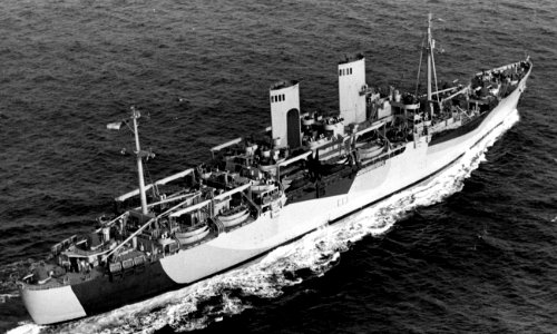 USS General George M. Randall (AP-115) underway in the Atlantic Ocean on 26 April 1944 (80-G-233612)