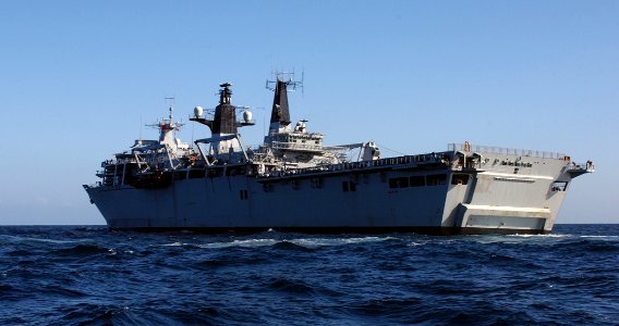 US Navy 060301-N-0000C-002 The Royal Navy's most modern and versatile warship, HMS Bulwark (L15), assumed duties Feb. 28 from the guided missile cruiser USS Cape St. George (CG 71) as the flagship for Combined Task Force photo