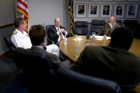 US Navy 060511-N-2568S-050 SECNAV meets with the Editorial Board of the San Diego Union Tribune to discuss several issues concerning the Navy and the San Diego area