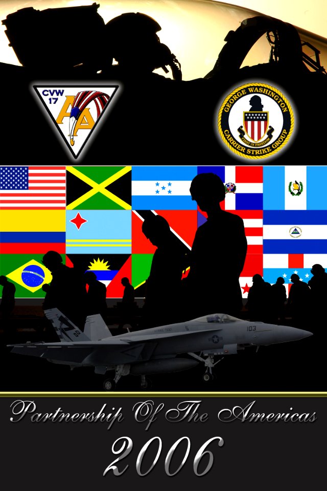 US Navy 060502-N-2779T-002 The George Washington Carrier Strike group is currently participating in Partnership of the Americas, a maritime training and readiness deployment