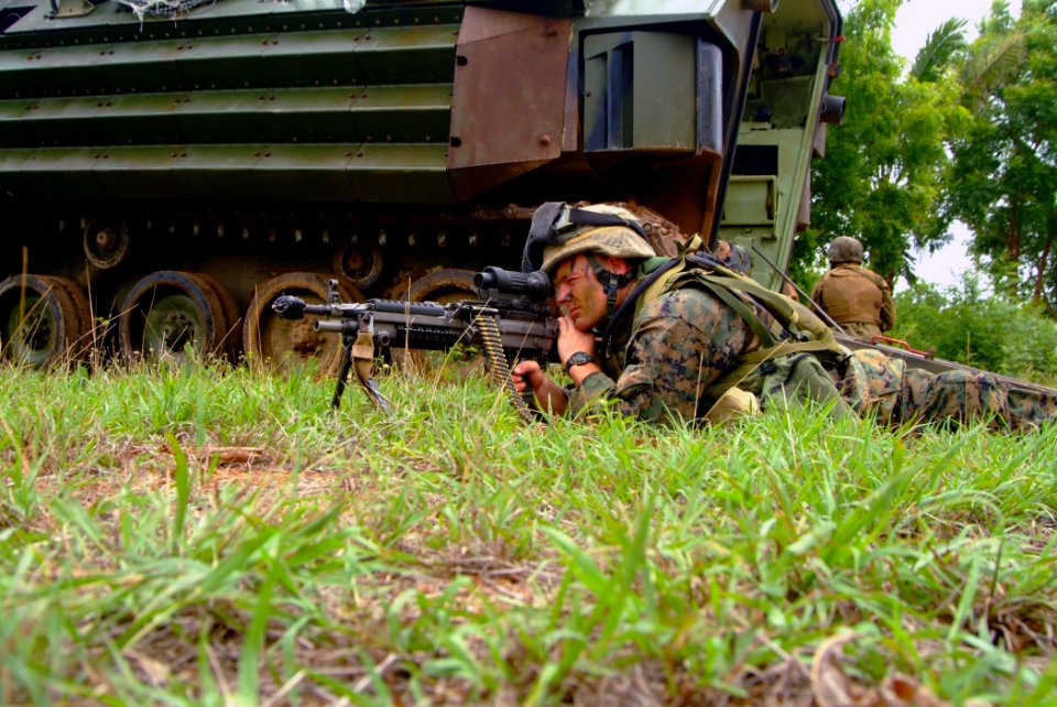 US Navy 060519-N-4772B-313 A Marine from the 31st Marine Expeditionary Unit (MEU) participates in a joint Thai-U.S. anti terrorism scenario during the 25th anniversary of the annual U.S.-Thai exercise Cobra Gold 2006