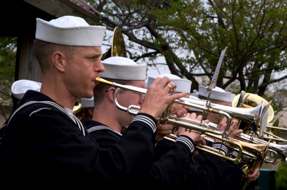 US Navy 060414-N-2385R-007 U.S. Seventh Fleet band performs at the annual George I. Purdy Rigid Hull Inflatable Boat (RHIB) race onboard Commander, Fleet Activities Yokosuka, Japan