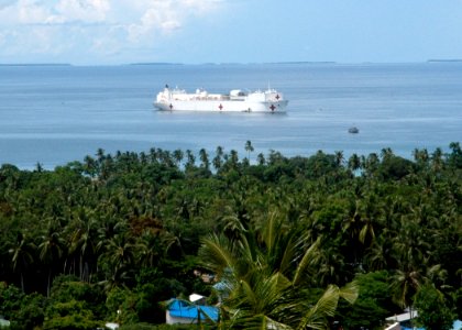 US Navy 060611-N-3714J-056 U.S. Military Sealift Command (MSC) Hospital Ship USNS Mercy (T-AH 19) anchors off the city coast