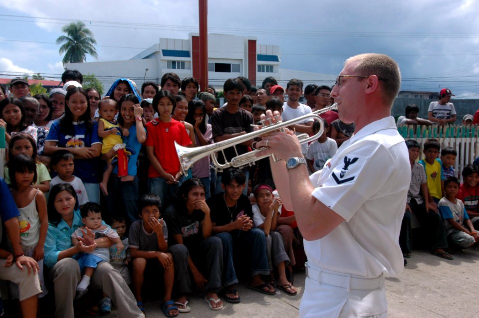 US Navy 060612-N-2832L-004 Navy Musician 3rd class Jamie Kaufman, of Dayton, Ohio, is a trumpet player for the U.S. Navy Show Band