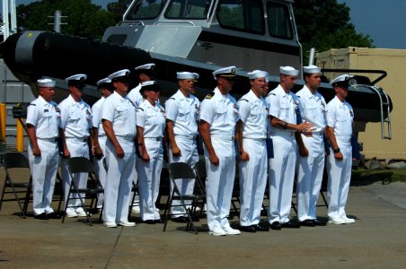 US Navy 060526-N-0635C-093 Members of the Explosive Ordnance Disposal Mobile Unit (EODMU) 2, Detachments 02, 20 and 28 received Silver and Bronze Stars at Naval Amphibious Base Little Creek, Va
