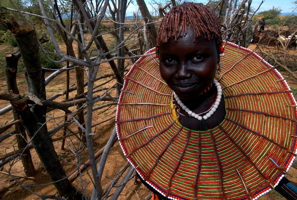 US Navy 060815-N-0411D-045 A Pokot girl poses for a photograph during the Veterinary Civil Assistance Project (VETCAP) operated by U.S., Kenyan, Tanzanian and Ugandan veterinarians and doctors