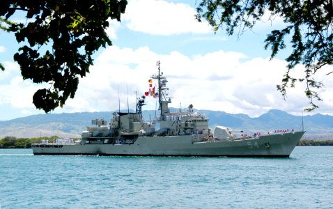 US Navy 060623-N-0641S-128 The Peruvian Navy ship BAP Mariatagui (FM 54) pulls into Pearl harbor for a scheduled port call before starting Rim of the Pacific (RIMPAC) 2006