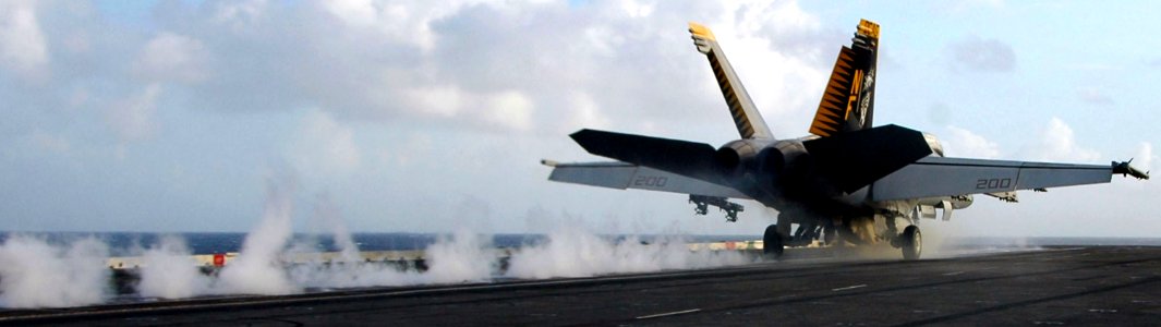 US Navy 060815-N-6106R-022 An F-A-18E Super Hornet assigned to the Royal Maces of Strike Fighter Squadron Two Seven (VFA-27) launches from the flight deck of USS Kitty Hawk (CV 63)
