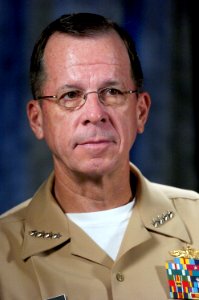 US Navy 060830-N-0696M-056 Chief of Naval Operations (CNO) Adm. Mike Mullen tapes public service announcements (PSA) at the Naval Media Center in Washington, D.C