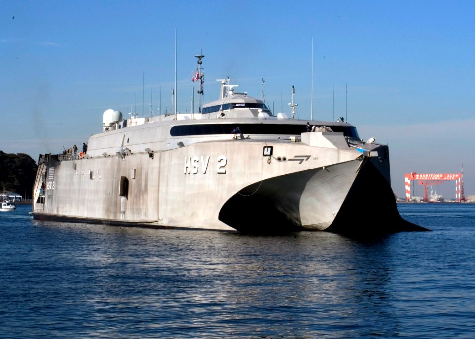 US Navy 061113-N-2716P-002 High Speed Vessel Swift (HSV 2) arrives in Yokosuka, Japan, for a routine port visit