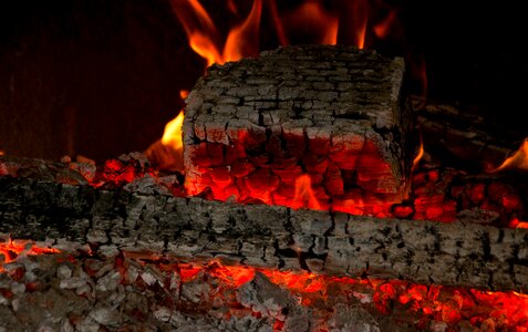 Ash flames logs