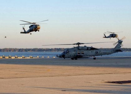 US Navy 061117-N-8544C-009 Seahawk helicopters arrive in Jacksonville with personnel assigned to Helicopter Antisubmarine Squadron One One (HS-11)