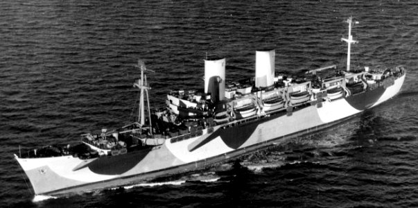 USS General W. P. Richardson (AP-118) at sea in the Atlantic Ocean on 14 November 1944 (80-G-289826)