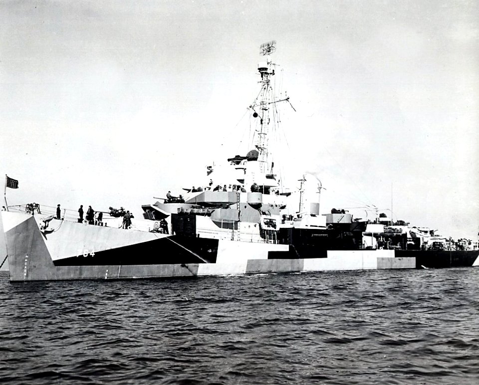 USS Gandy (DE-764) at anchor, circa in 1944