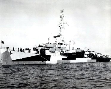USS Gandy (DE-764) at anchor, circa in 1944