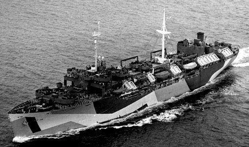 USS General C. G. Morton (AP-138) underway in the Pacific Ocean on 16 September 1944 (80-G-280517)