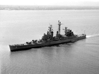 USS Galveston (CLG-3) underway in July 1958