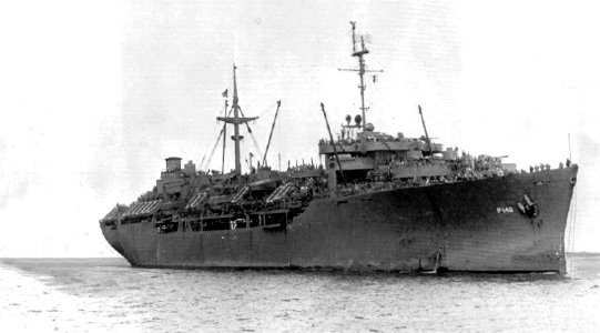 USS General M. L. Hersey (AP-148) off San Francisco, California (USA), in 1946