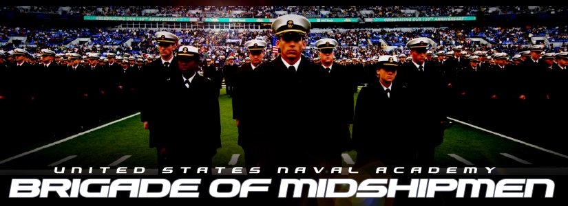 US Navy 061202-N-1134L-001 The 4,400 strong Brigade of Midshipmen stands in formation at the U.S. Naval Academy football game
