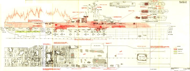 USS Franklin (CV-13) war damage report (01) 19 March 1945