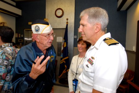 US Navy 061206-N-4965F-020 The renovation and dedication honors the historic tie between the Pearl Harbor Shipyard workers who aided in the rescue of 32 Sailors from the capsized ship in the days following Dec. 7, 1941