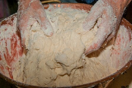 Flour homemade bread photo