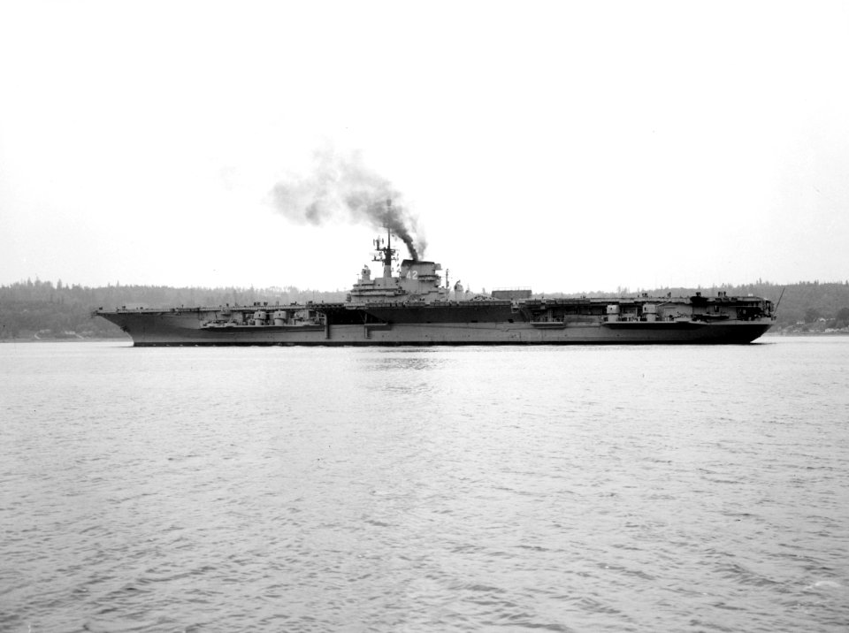 USS Franklin D. Roosevelt (CVA-42) underway in June 1956