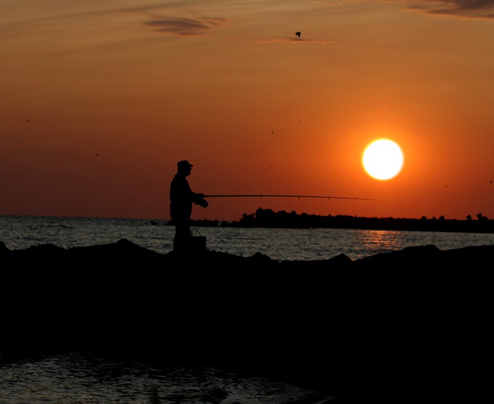 Water fisherman summer