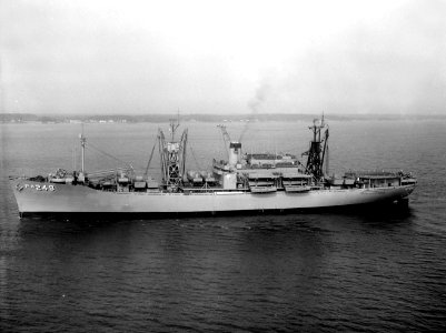 USS Francis Marion (APA-249) underway c1961