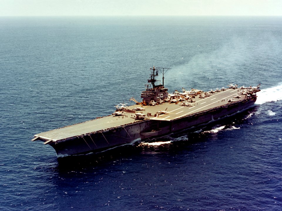 USS Forrestal (CVA-59) underway at sea on 31 May 1962 (KN-4507)
