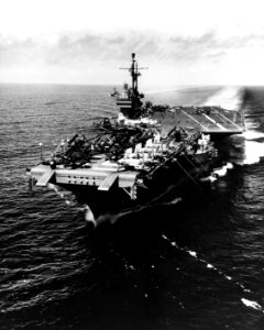 USS Forrestal (CVA-59) underway in March 1956