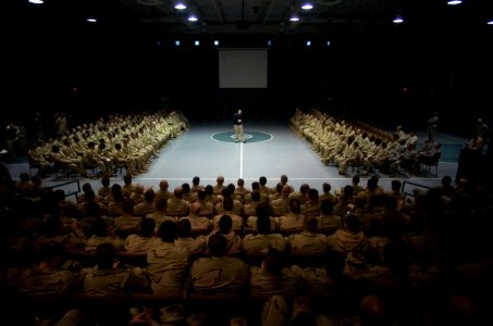 US Navy 070119-N-0696M-506 Chief of Naval Operations (CNO) Adm. Mike Mullen speaks to Sailors receiving Individual Augmentee (IA) training at Ft. Jackson in Columbia, S.C