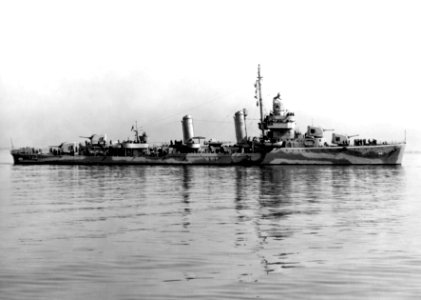 USS Forrest (DD-461) underway off the Boston Naval Shipyard in April 1942
