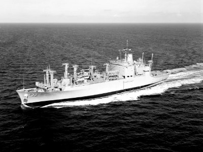 USS Flint (AE-32) underway c1971 photo