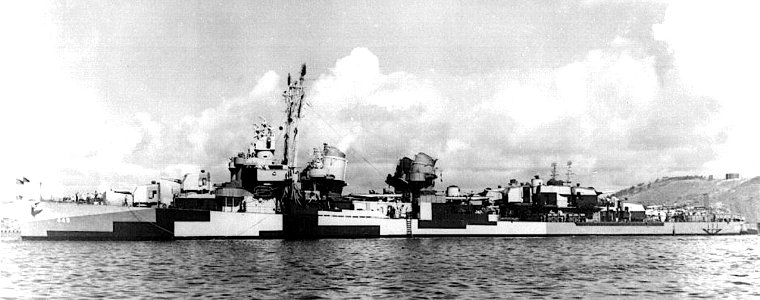 USS Fletcher (DD-445) at Nouméa, New Caledonia, circa in May 1944 (BS 125289)