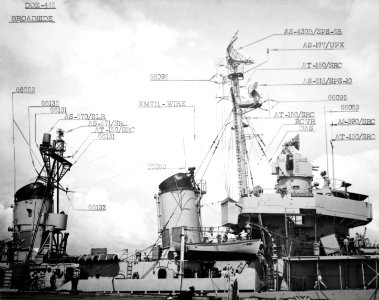 USS Fletcher (DDE-445) radar arrangement on 1 October 1956 (24745953)