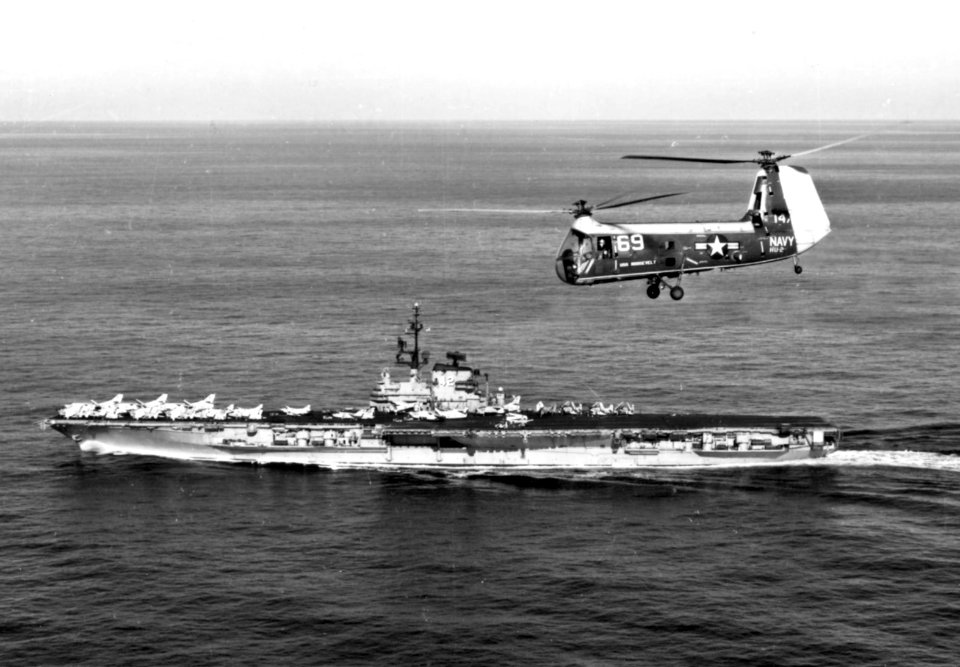 USS FD Roosevelt (CVA-42) with UH-25C 1963