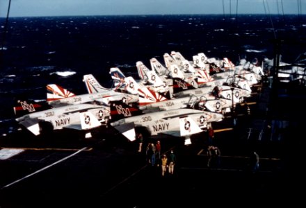 USS FD Roosevelt (CV-42) flight deck 1977