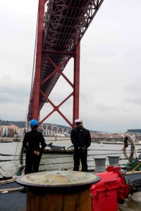 USS Farragut Enters Port in Lisbon 150321-N-VC236-051