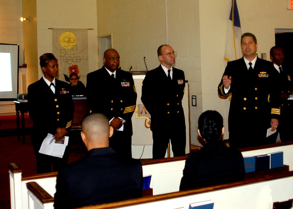 US Navy 070221-N-1713L-035 Cmdr. Gary Sharp portrays Thurgood Marshall during the