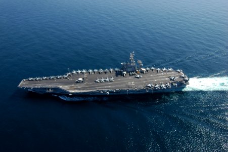US Navy 070217-N-0490C-001 The Nimitz-class aircraft carrier USS Dwight D. Eisenhower (CVN 69) transit the Arabian Sea