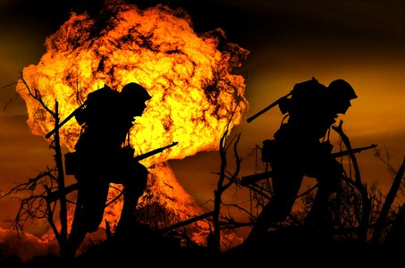Run attack silhouette