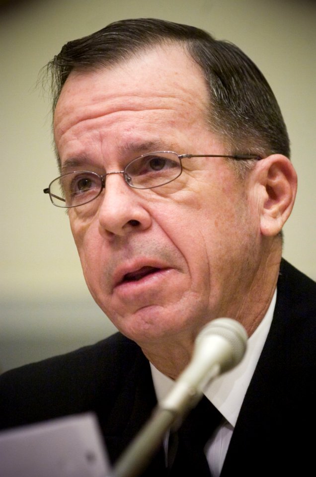 US Navy 070301-N-0696M-038 Chief of Naval Operations (CNO) Adm. Mike Mullen testifies on the 2008 National Defense Budget Request before the House Armed Services Committee at the Rayburn House Office Building