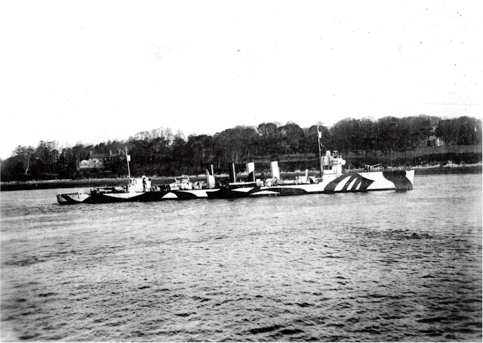 USS Fanning (DD-37), in port, probably at Queenstown, Ireland