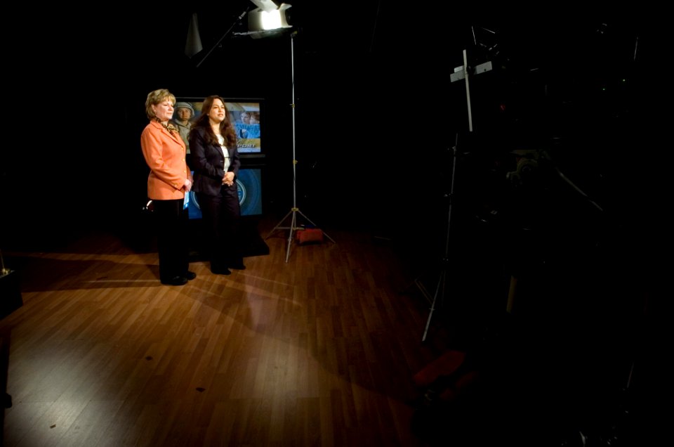 US Navy 070316-N-0696M-022 Chief of Naval Operations (CNO) Ombudsmen-at-large Mrs. Kip Route and Mrs. Diana Campa tape public service announcements at the Naval Media Center