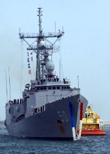US Navy 070309-N-8544C-010 More than 200 Sailors on board guided missile frigate USS Taylor (FFG 50), including embarked Helicopter Anti-Submarine Squadron Light (HSL) 44, return to their homeport of Naval Station Mayport after