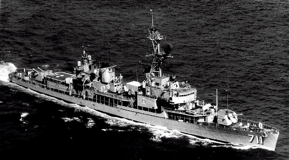 USS Eugene A. Greene (DD-711) underway, circa in 1965