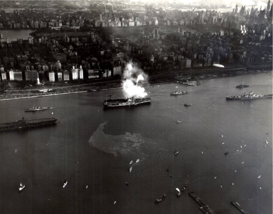 USS Enterprise CV-6 1945 NY Navy Day