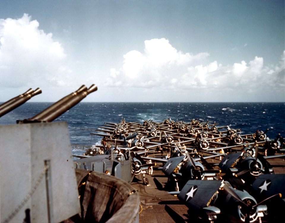USS Essex (CV-9) aft flight deck, 20 March 1943 (80-G-K-698)